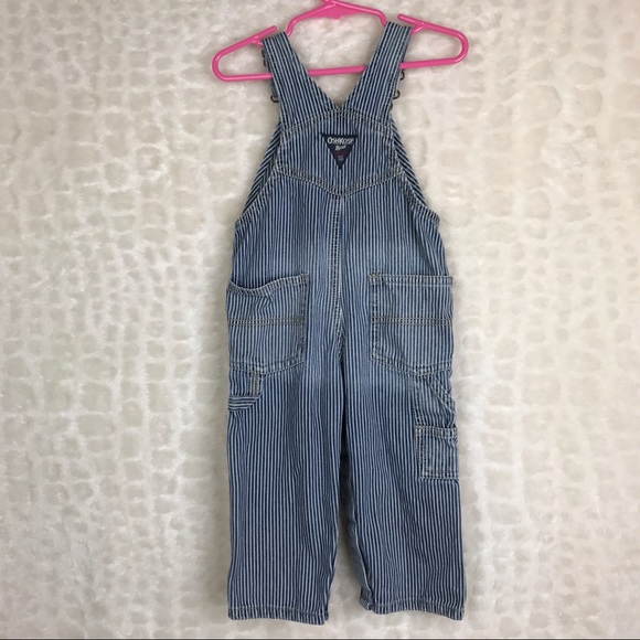 OshKosh B'gosh Hickory Stripe Overalls Vestbak 18M - Picture 5 of 8